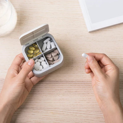 3-Compartment Pill Box Organizer Morning Noon Evening Portable