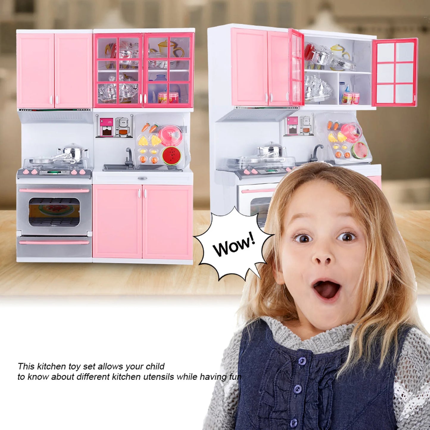 Mini Kitchen Pretend Play Set - Children's Kitchenware Role Play Toys