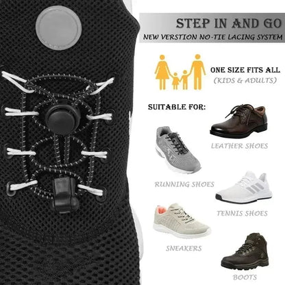 Elastic No Tie Shoelaces with Lock - Stretching Sneaker Hiking