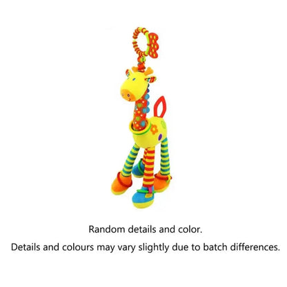 Soft Giraffe Handbell Rattle - Plush Baby Development Toy
