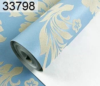 3D Metallic Damask Vinyl Wallpaper Roll Beige Cream Red Brown