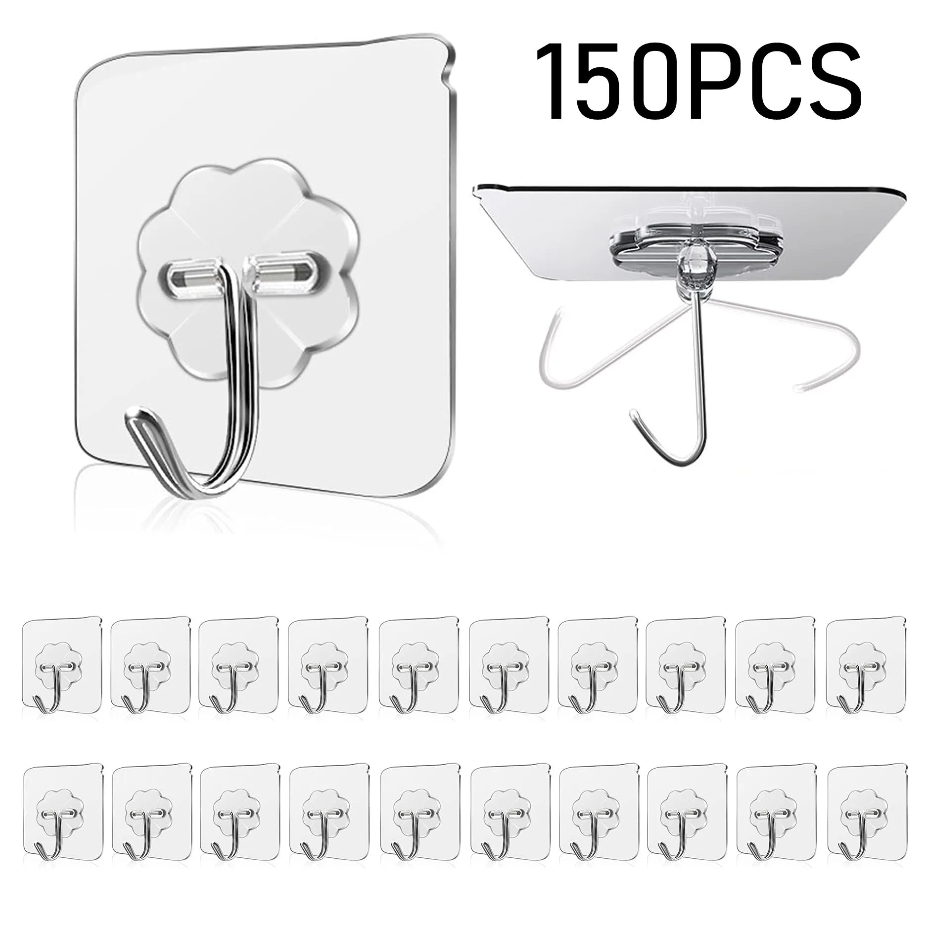 Waterproof Self Adhesive Hooks - Oilproof Kitchen Bathroom Shower