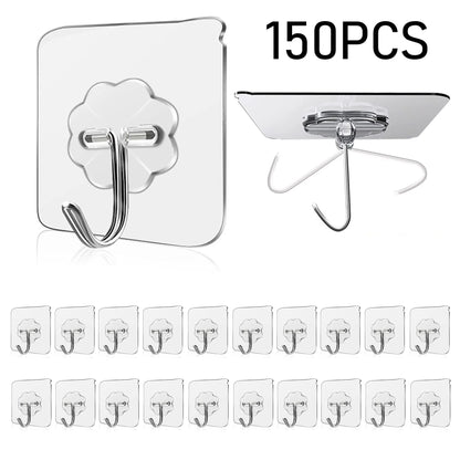 Waterproof Self Adhesive Hooks - Oilproof Kitchen Bathroom Shower
