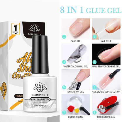 10ml UV LED Base Top Coat Rubber Reinforcement Gel - Soak Off Formula