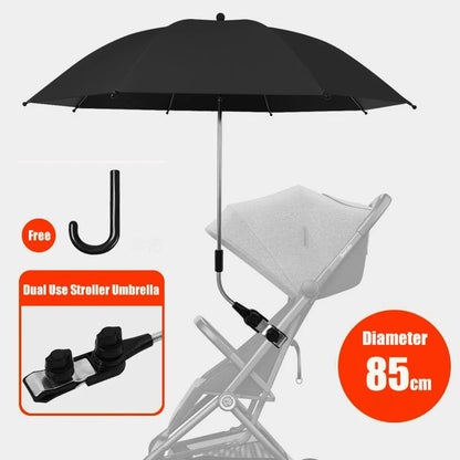 85cm 2-in-1 Clip-On Universal Baby Parasol Stroller Umbrella