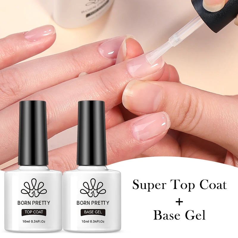 10ml UV LED Base Top Coat Rubber Reinforcement Gel - Soak Off Formula