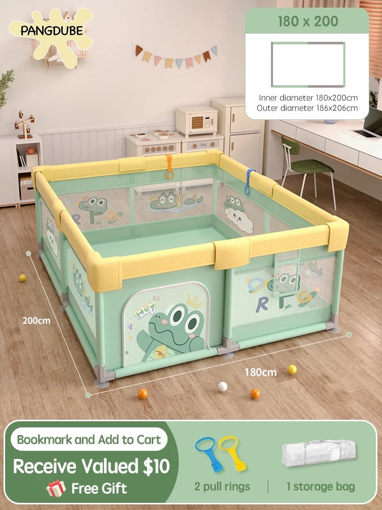 Panda Baby Playpen 4 Adjustable Sizes Activity Gym Safety Fence
