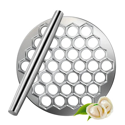 37-Hole Aluminum Pelmeni Dumpling Maker Mold - Russian Ravioli Cutter