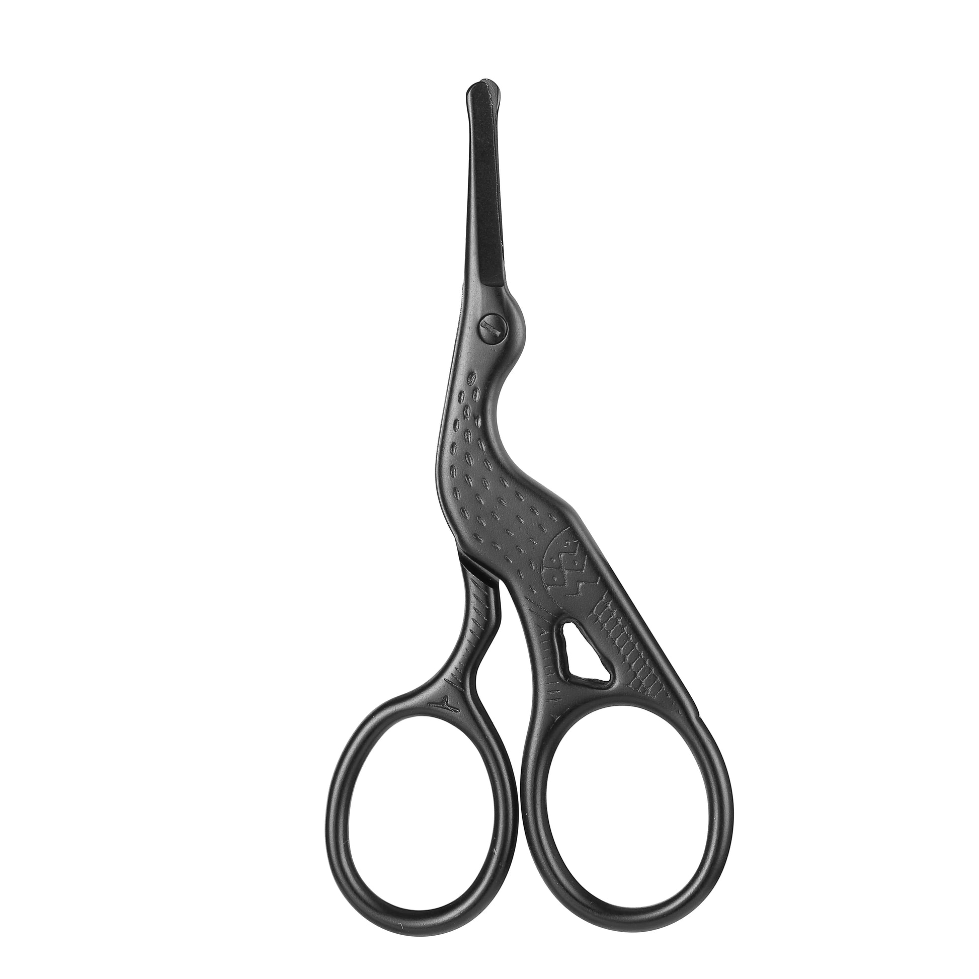 Stainless Steel Round Head Nose Hair Scissors - Stork Type Beauty