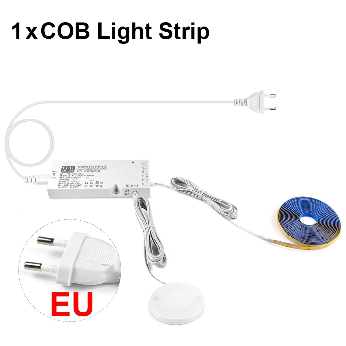 320 LED COB Wall Light Touch Dimmer Switch Indoor Lamp