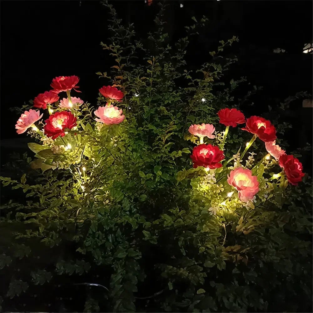 Solar LED Lotus Flower Garden Lights Waterproof Outdoor Patio Decor