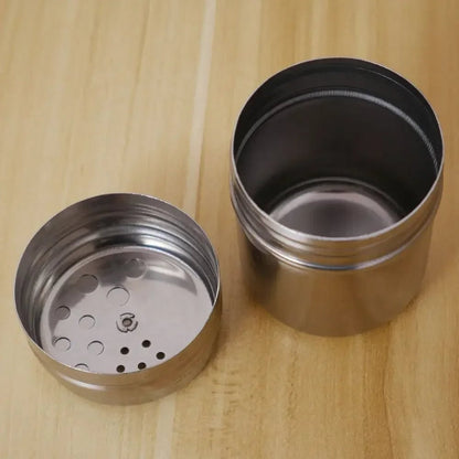 Glass Condiment Shaker Bottles Set - Herb Spice Salt Pepper Coffee