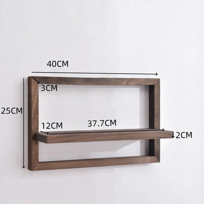 Rustic Wood Floating Wall Shelves - Farmhouse Storage for Bedroom