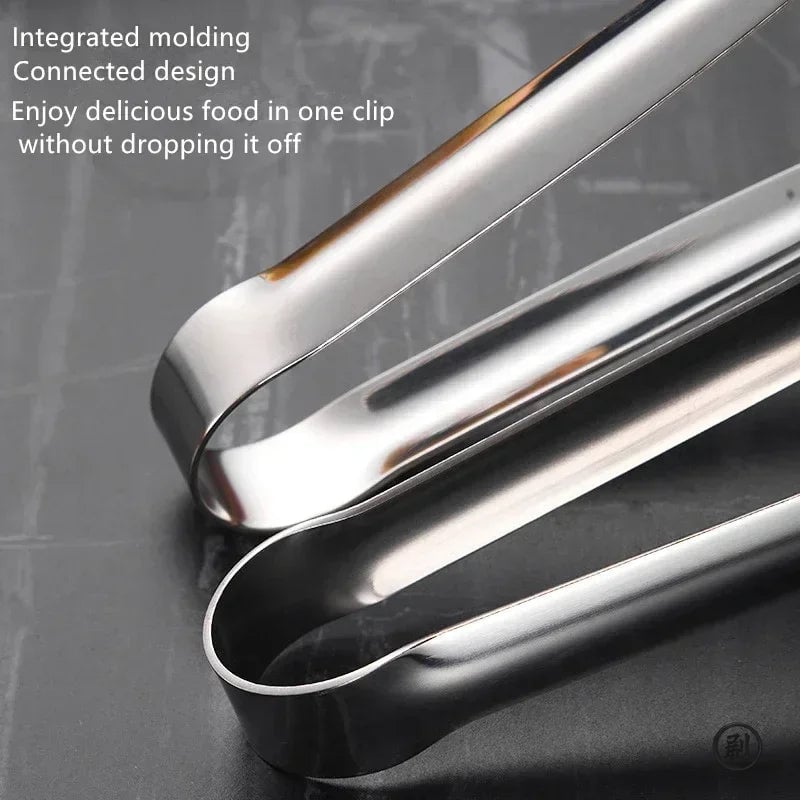 Wide-Tip Stainless Steel Kitchen Tongs - Super Grip Non-Slip Design