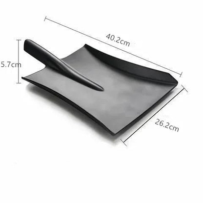 Black Melamine Shovel Plate - BBQ Serving Plate Restaurant Grade