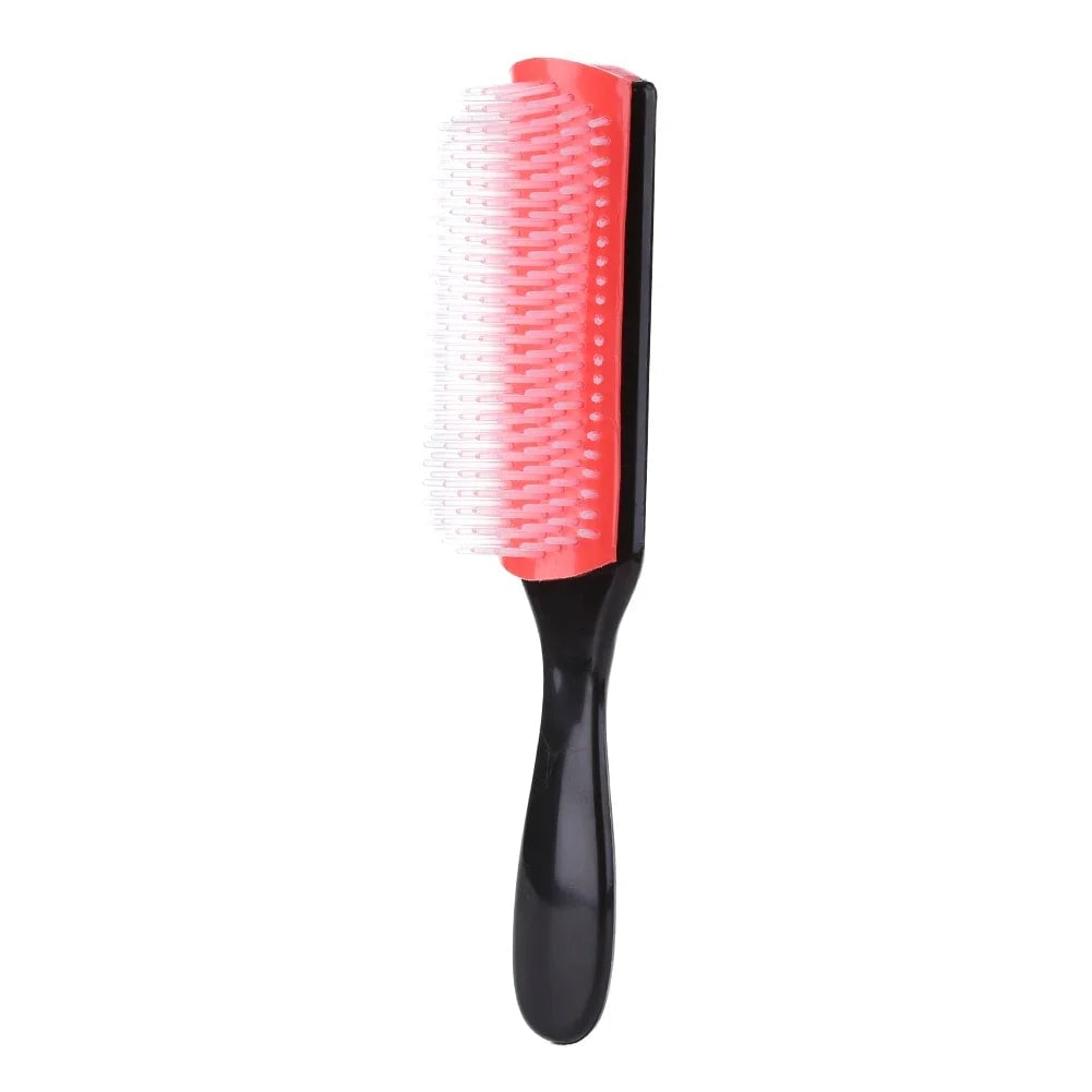 9 Rows Hair Brush Detangling Comb Scalp Massage Straight Curly Hair