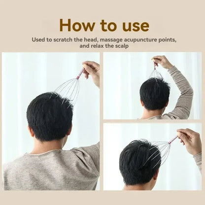 Octopus Head Massager - Scalp Tension Relief & Relaxation Tool