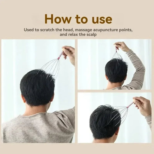 Octopus Head Massager - Scalp Tension Relief & Relaxation Tool