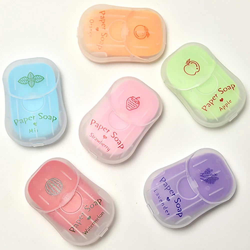 Portable Hand Soap Sheets 50ct Travel Dissolving Cleanser Wipes