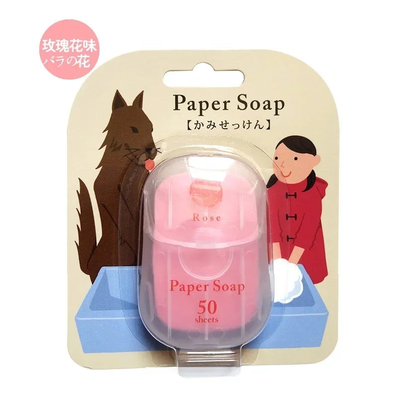 Japanese Paper Soap Tablets - 20 Disposable Sheets Travel Size