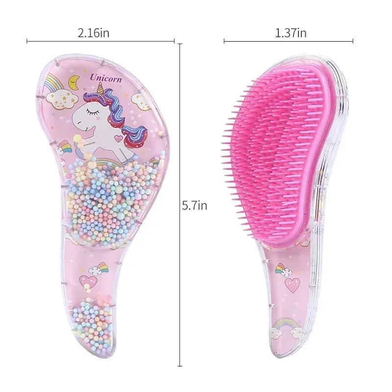 Anti Static Massage Unicorn Hair Brush - Tangle Detangle