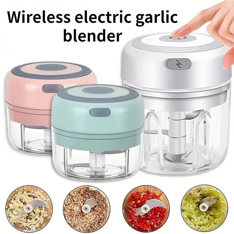 Electric Meat Mincer Vegetable Chopper - Multi-Function Garlic Cutter