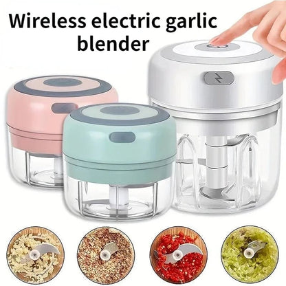 Electric Meat Mincer Vegetable Chopper - Multi-Function Garlic Cutter