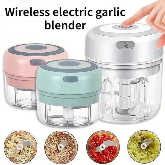 Electric Meat Mincer Vegetable Chopper - Multi-Function Garlic Cutter