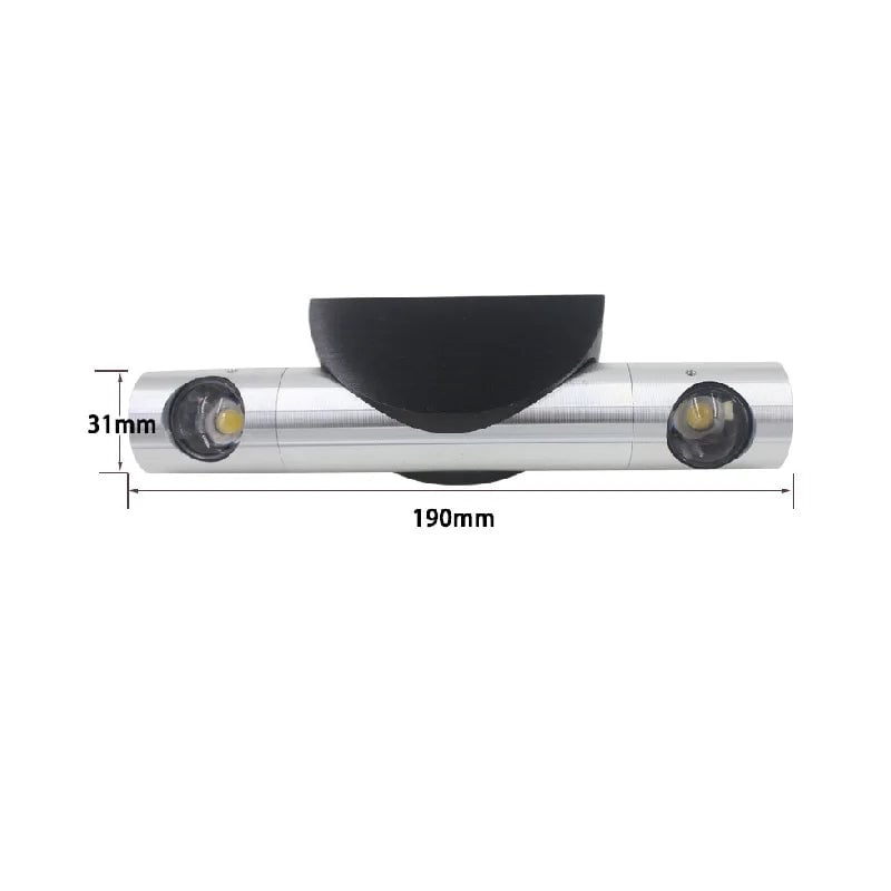 LED Dual-Head Rotatable Aluminum Wall Lamp - Adjustable Spotlight