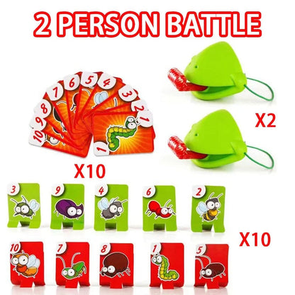 Frog Lizard Interactive Tongue Wagging Card Game - Family Desktop Toy