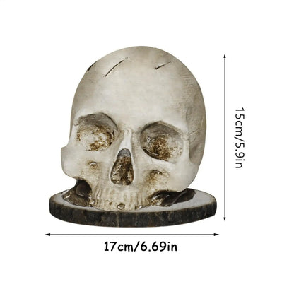 Skull Head Kitchen Knife Rack Countertop Storage Organizer Tool Holder