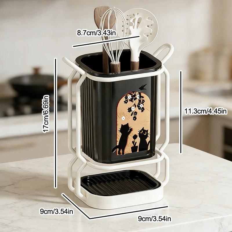 Stainless Steel Wall Mounted Kitchen Cutlery Organizer Drying Rack