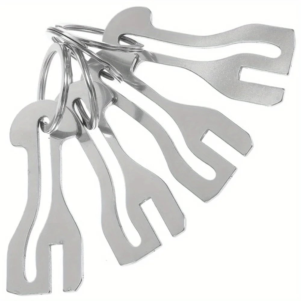 4Pcs Trolley Token Keychains - Metal Shopping Cart Coin Key Rings