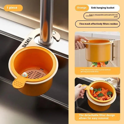 Adjustable Leak Proof Kitchen Sink Strainer Hanging Drainage Basket