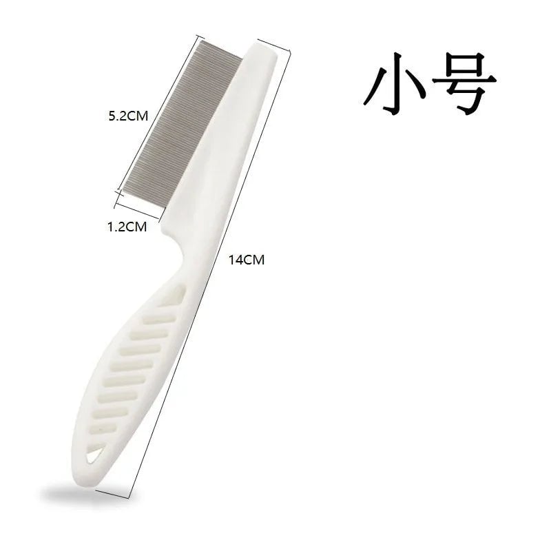 Professional Flea Comb - Fine Tooth Metal Grooming Tool for Dogs Cats