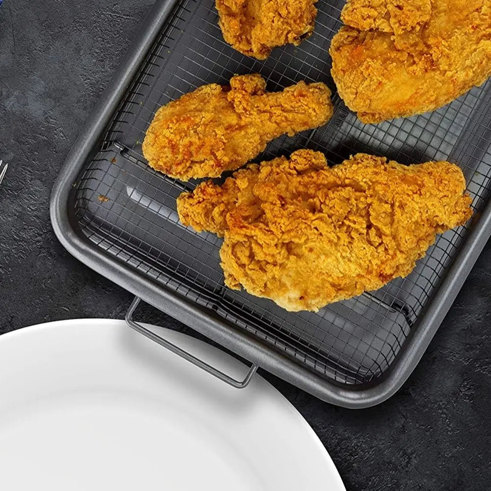 Non-Stick Mesh Baking Tray - Multi-Purpose Frying & Grilling Pan