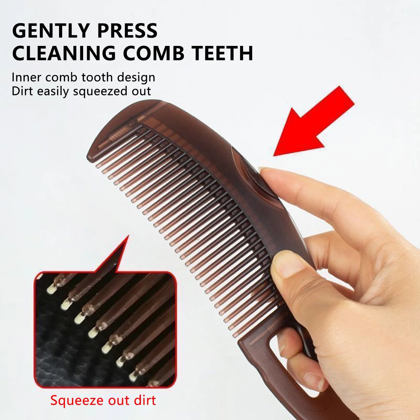 Anti-Static Self-Cleaning Scalp Massage Comb for Dandruff Removal