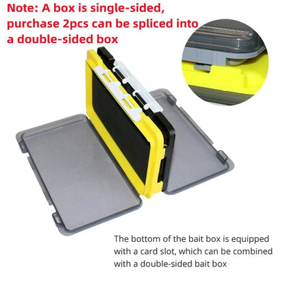 Portable Fishing Tackle Box with Sponge Pad - Multi-Compartment Lure