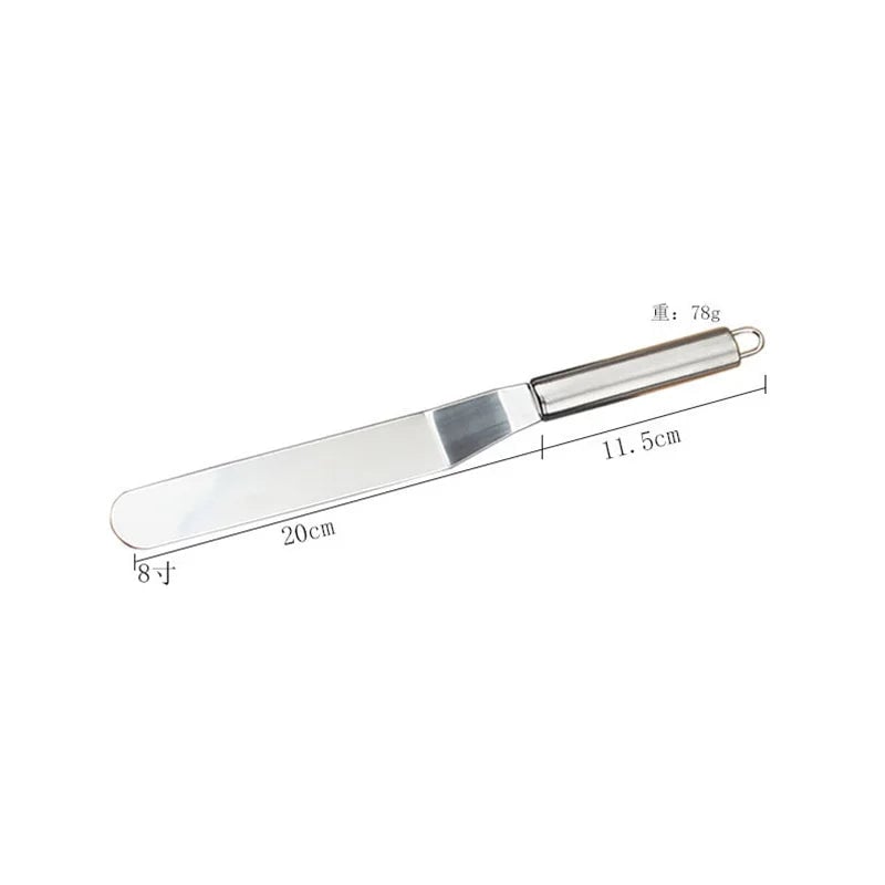 Stainless Steel Cake Spatula 6/8/10/12 Inch Icing Frosting Tool