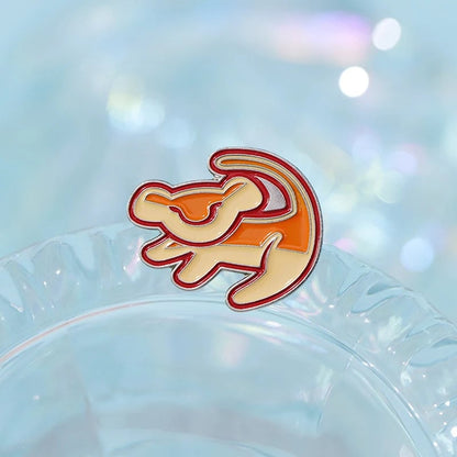 Baby Lion Enamel Pin Custom Animal Brooch Cartoon Movie Badge Gift