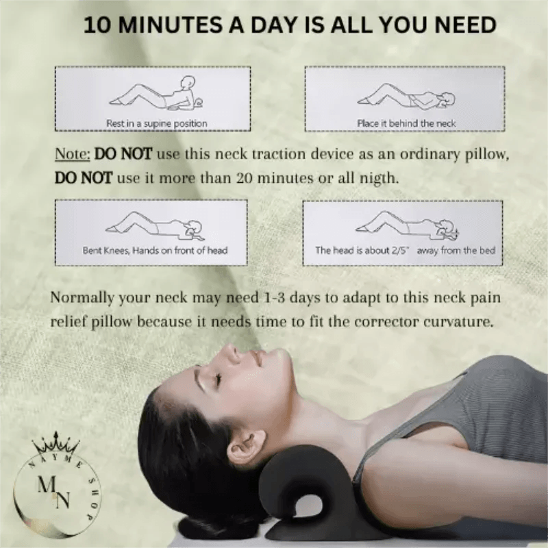 Cervical Traction Device - Neck Shoulder Relaxer Chiropractic Pillow