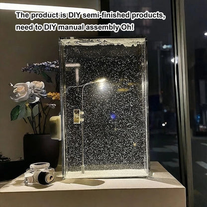 3D DIY Snowflake Night Light Christmas Desktop Street Scene Lamp