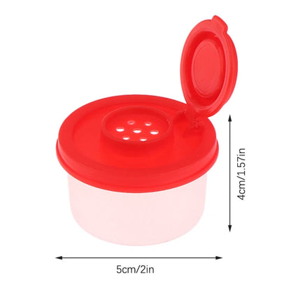 Mini Salt Pepper Shaker Set - Clear Plastic Travel Spice Jars