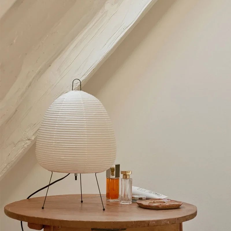 LED Modern Table Lamp Minimalist Hand Cradle Xuan Paper Design