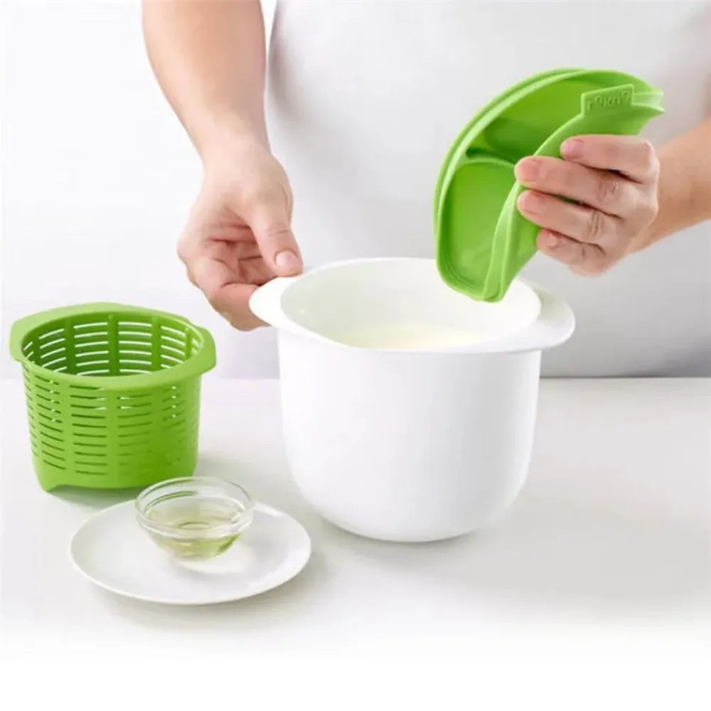Microwave Silicone Cheese Maker - DIY Fresh Cheese Kit with Filter