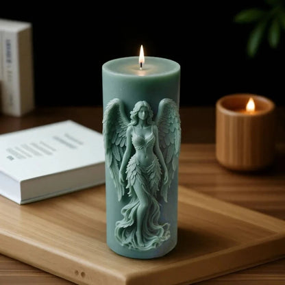 Wings Goddess Angel Silicone Candle Mould - Prayer Sculpture Resin Mold