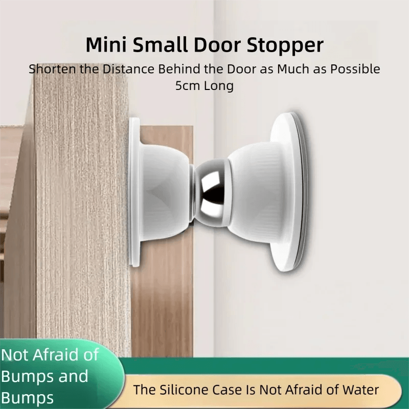 Magnetic Silicone Door Stopper - No Drill Anti-Collision Buffer