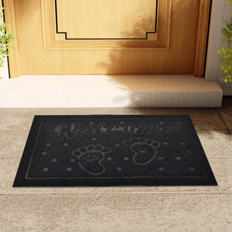 Personalized Non-Slip Rubber Door Mat - Waterproof Welcome Mat