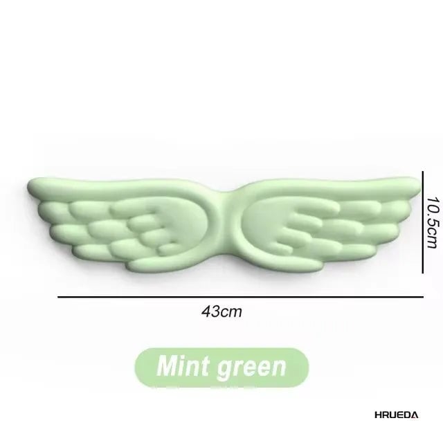 Memory Foam Ergonomic Keyboard Mouse Wrist Rest Pad Set Angel Wing
