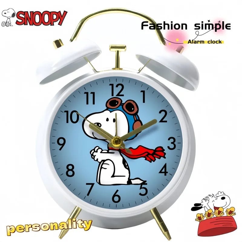 Silent Snoopy Cartoon Alarm Clock - Student Desktop Timepiece Gift